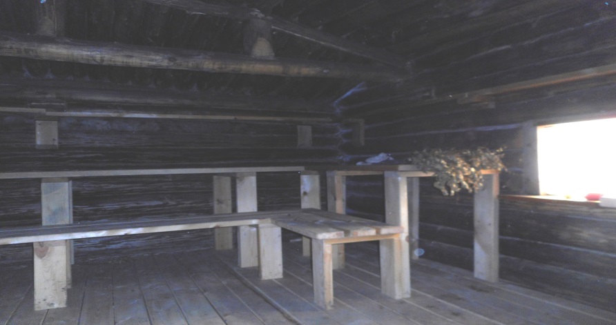 Баня по-черному внутри